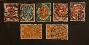 [AG] Germany LOT 1919 Sc #105-108/C1 Mi 107-111b USED Mi-CV 112$