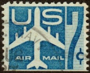 United States C51 - Used - 7c Jet Silhouette (1958) +