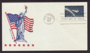 US 1193 Project Mercury Boerger U/A FDC