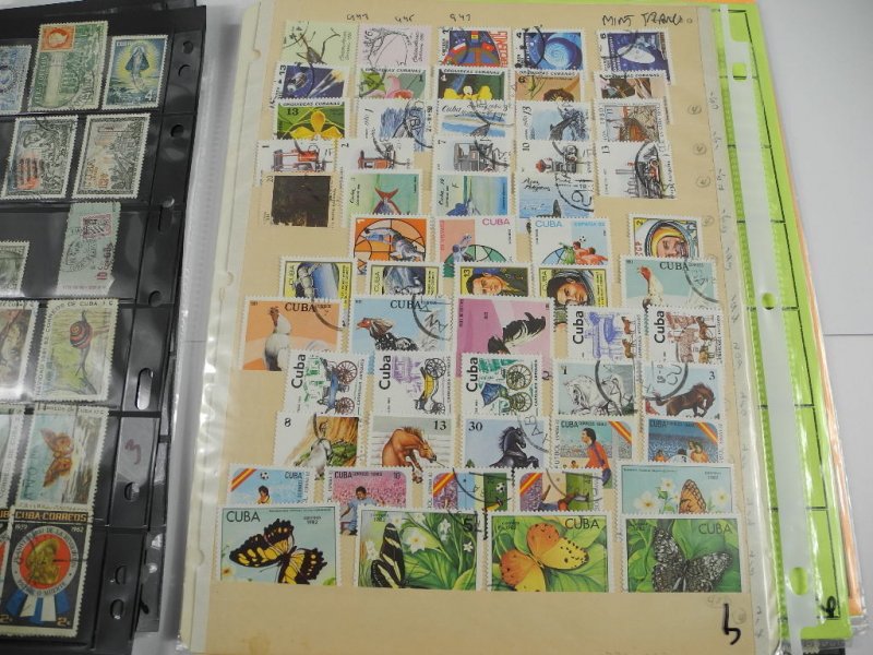 CUBA, Excellent Stamp Collection/accumulation of Stamps hinged on pages