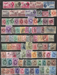 EGYPT JORDAN MIDDLE EAST 1870-1950 LARGE COLLECTION OF 550+ STAMPS MOSTLY USED