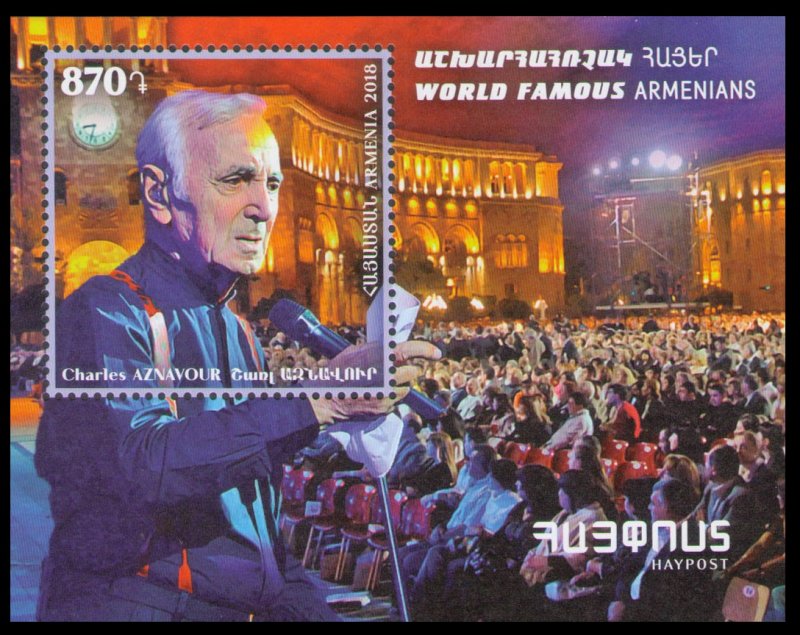 2018 Armenia 1076/B92 Charles Aznavour
