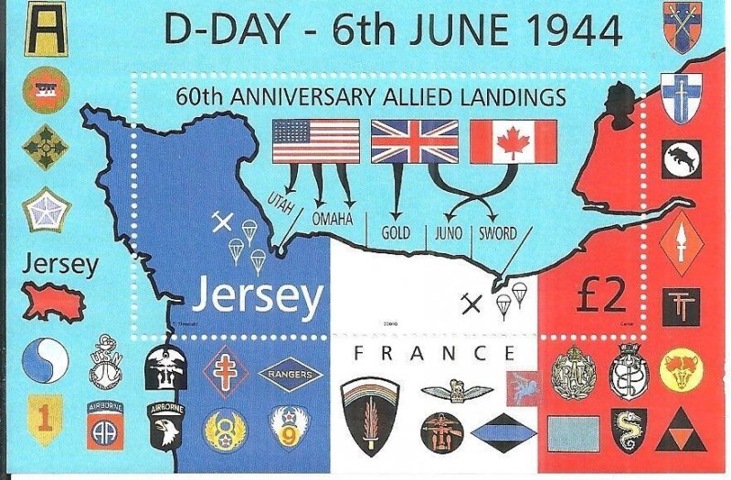 JERSEY D-DAY SHEET MNH