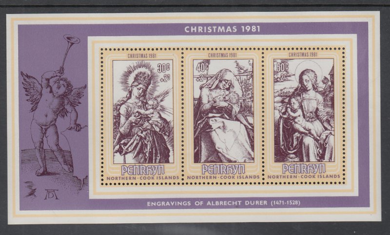 Penrhyn Island 186a Christmas Souvenir Sheet MNH VF