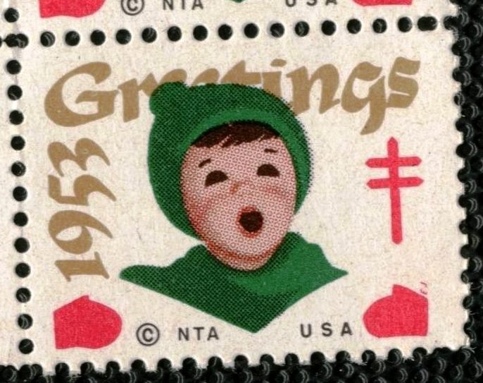 1953 CHRISTMAS SEAL, MINT NH BLOCK TO 6 - CHRIST066