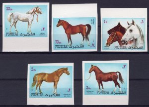 Fujeira 1972 ARABIAN HORSES set (5v)  Imperforated Mint (NH)