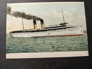 STEAMER NORTH WEST 1910 Naval Postcard w/ note DULUTH, MINN, MN 