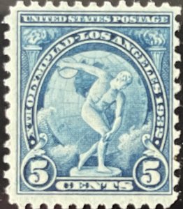 Scott #719 1932 5¢ Summer Olympics Discus Thrower MNH OG