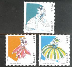 Brazil Scott 1813-1815 MNH** 1982 set