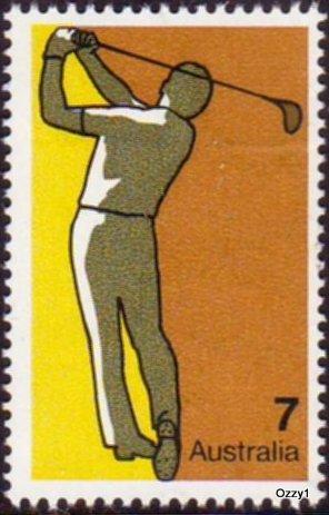 Australia 1974 Sc#592 SG#573 7c Golf Non Olympic Sports Unused