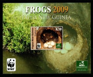 PAPUA NEW GUINEA SGMS1303 2009 FROGS MNH