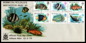 Bermuda 363-379 Animals Set of Three U/A FDC