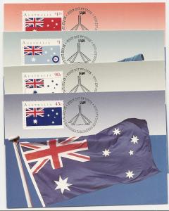 Australia 1199-1202 1991 Flags Maxi Card set