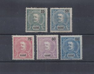 Portuguese Guinea 1898 nice lot D.Carlos MHNG SC#50,52,55,57,100 SG#70-4 MF#52-6