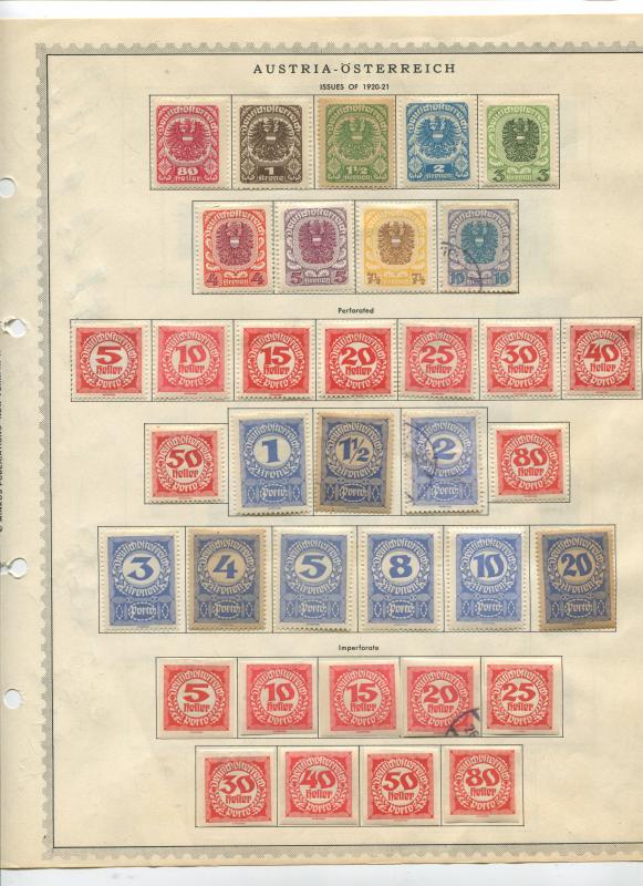 STAMP STATION PERTH Austria # Various Selection of 100 Stamps Mint /Used 1920-24