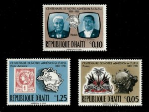 Haiti 1983 - Admission to UPU, 100 Years - Set of 3v - 770B-C, 770H - MNH