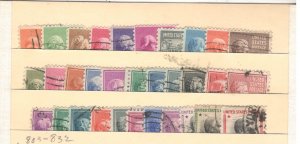US SCOTT# 830-834 COMPLETE SET