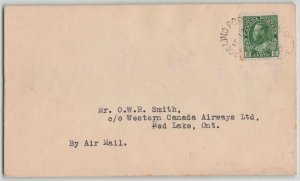Canada 1927 Western Canada Airways Semi-Official Airmail Cover Lac La Ronge