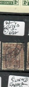 MALAYA JAPANESE OCCUPATION PAHANG (PP3112B) 5C VIOLET CHOP 5 SG 178B   VFU 