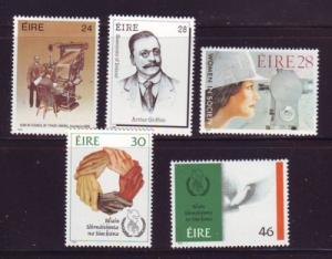 Ireland Sc 669-73 1986 People Anniversaries stamps mint NH