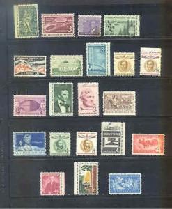 US 1958 Commemoratives Year Set with 21 Stamps MNH 