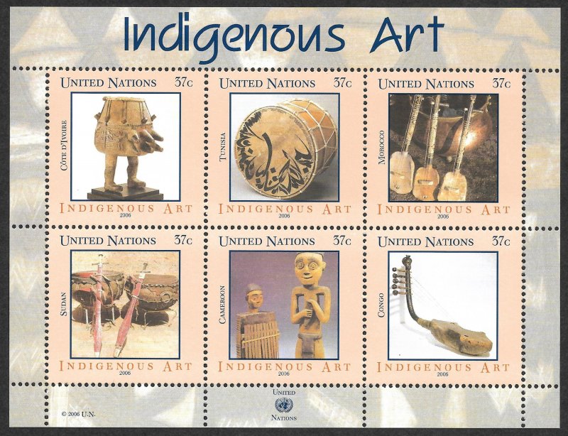 Doyle's_Stamps: 2006 U.N. Indigenous Art Mini-Sheet Set