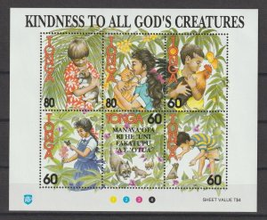 TONGA 1994 WWF SG MS 1266 MNH