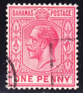 Bahamas Scott 72  wtmk multi script  VF used.