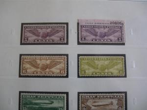 USA Nearly Complete Airmail Collection WITH ZEPPS - Mint & Hinged