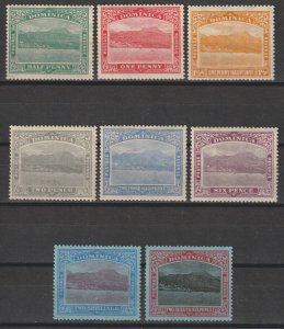 DOMINICA 1921/2 SG 62/70 MINT Cat £100