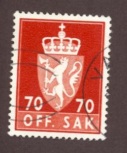 Norway  SC# O-89   Used