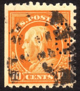 1914, US 10c, Franklin, Used, Sc 433