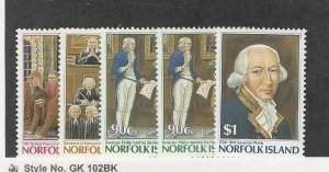 Norfolk Island, Postage Stamp, #392-396 Mint NH, 1986