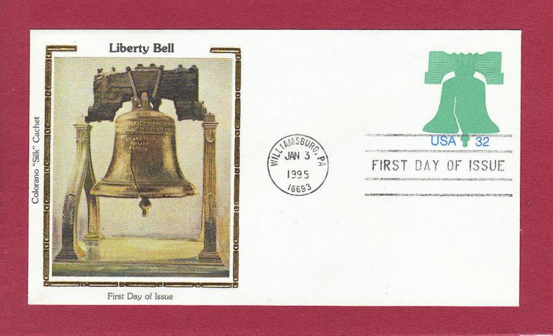1995 32c LIBERTY BELL #U632, FDC, Colorano