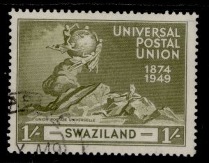 SWAZILAND GVI SG51, 1s olive, FINE USED.