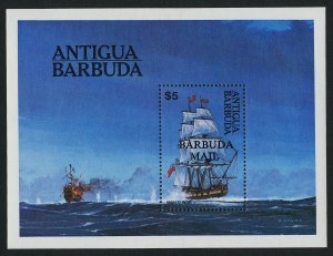 Barbuda 645 MNH Sailing Ship, Warship