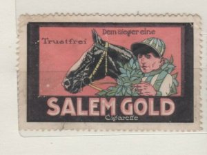 Germany - Salem Gold Cigarette Advertising Stamp, Horse & Jockey - NG 