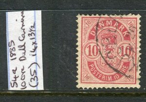 DENMARK; 1884-85 early classic Official issue fine used 10ore. value,