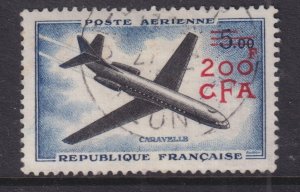 REUNION, 1957 200f.CFA on 5f. Caravelle, used.