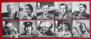 Great Britain 2014 Famous personalities set of 10 stamps in 2 strips MNH