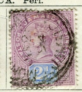 JAMAICA; 1889 early classic QV issue used 2.5d. value