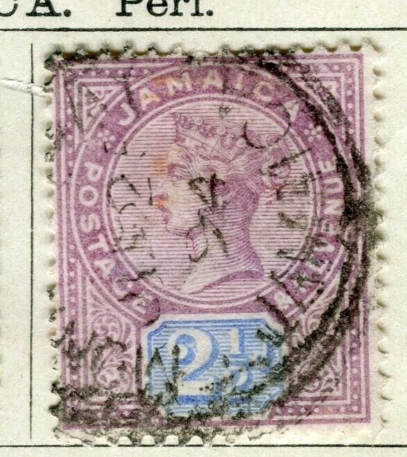 JAMAICA; 1889 early classic QV issue used 2.5d. value