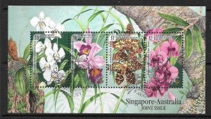 SINGAPORE SGMS948 1998 ORCHIDS FINE USED