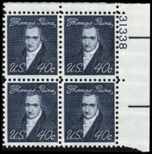 US #1292 PAINE MNH UR PLATE BLOCK #31338