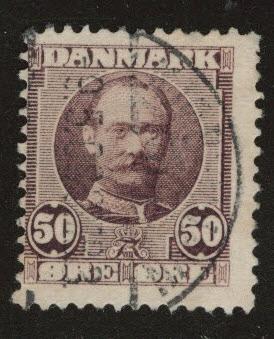 DENMARK  Scott 77 used 1907 stamp 