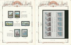 Europa Stamp Collection on 12 White Ace Pages, 1977-1978, JFZ