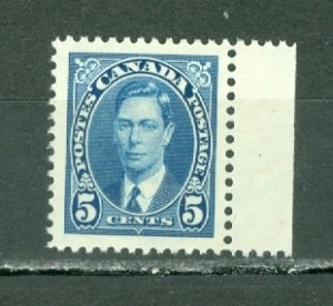 CANADA 1937 GEO VI  #235 MARGIN STAMP   MNH...$9.00