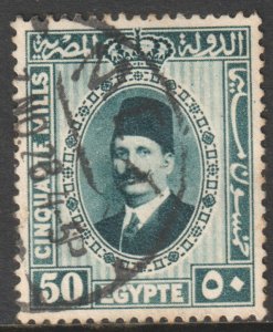 Egypt Scott 145, 1927 King Faud 50m used