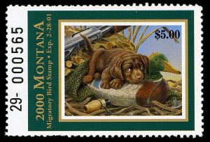 United States, Duck Hunting - State #MT48 Cat$12, Montana, 2000 $5 Mallard de...