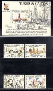 TURKS & CAICOS ISLANDS SC# 661-65 FVF/MOG